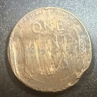 1953 D Lincoln Wheat Cent ~ Lamination Error