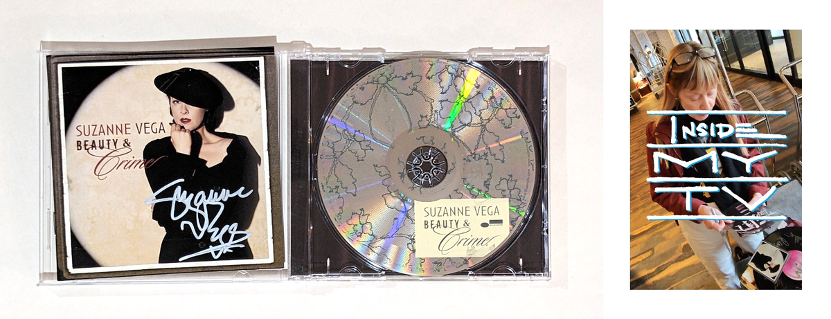 SUZANNE VEGA signed compact disc BEAUTY & CRIME CD autograph EXACT