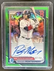 2024 Bowman Draft Braden Montgomery Chrome Auto Green Refractor 1st #/99 Red Sox