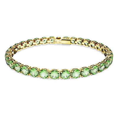 New SWAROVSKI 5658849 Gold Sparkle Green Matrix Tennis bracelet