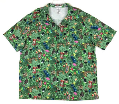 Disney Parks Trader Sams Grog Grotto Tiki Mugs Shirt Men XXL Hawaiian Camp Aloha