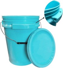 Cubo ISMART - 5 galones de material seguro para alimentos, duradero, color azul