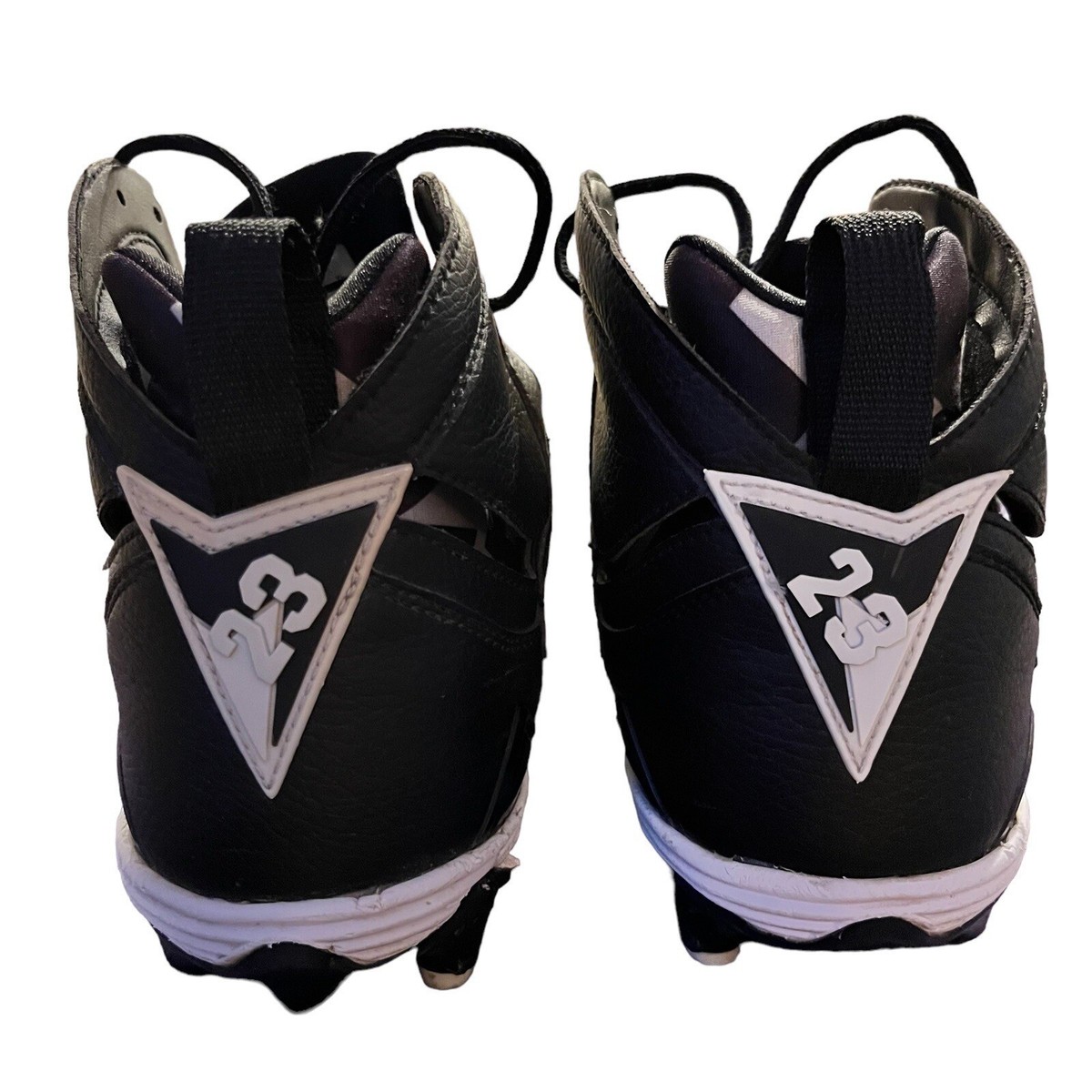 Air Jordan 7 Retro TD Football Cleats Mens Size 8 Black White Lace Up 719543-010 Air Jordan 7 Retro TD Football Cleats Mens 13 Black White  main image 2