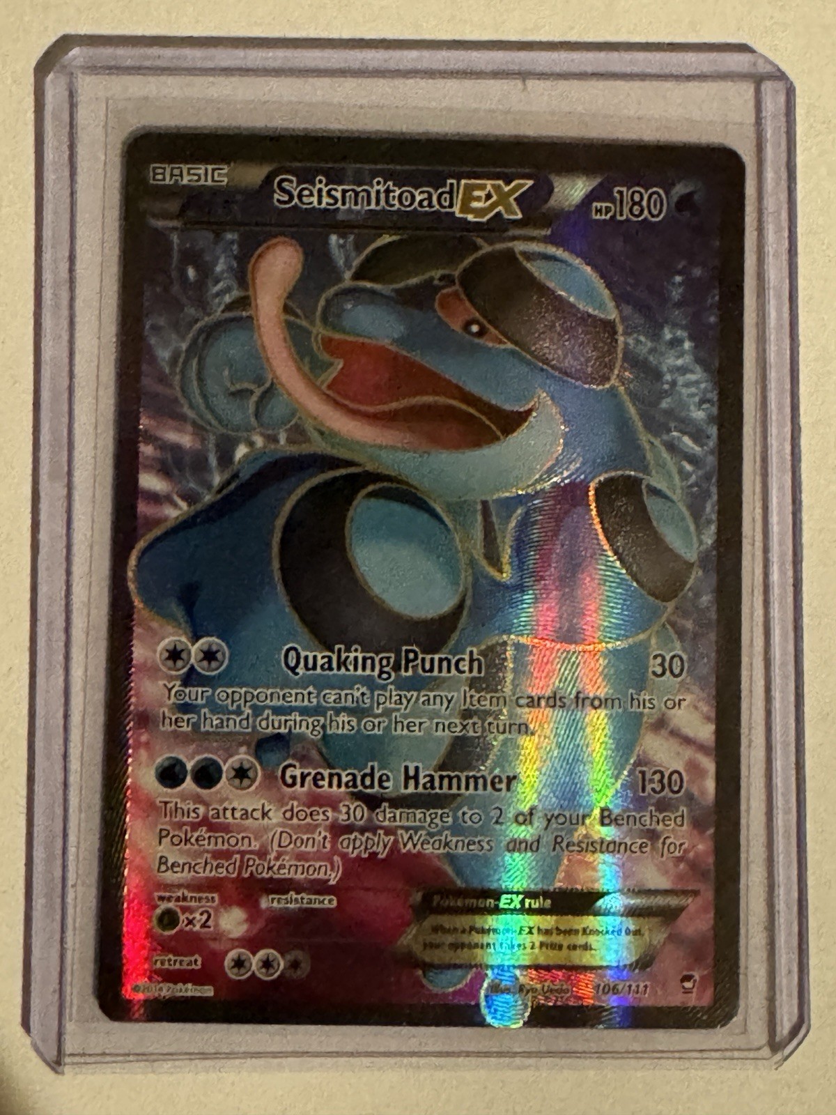 Seismitoad EX (106 Full Art) 106/111 XY - Furious Fists Holo