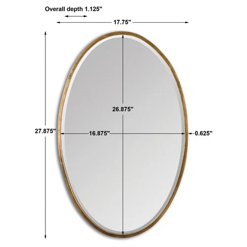 Herleva - 27.88 inch Oval Mirror Mirrors Uttermost 12894 - Picture 6 of 7