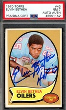 Elvin Bethea PSA DNA Signed 1970 Topps Rookie Autograph