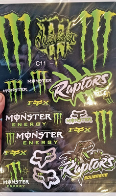 Aufkleber Monster Energy Kawasaki Fox EN FRANCE REF13