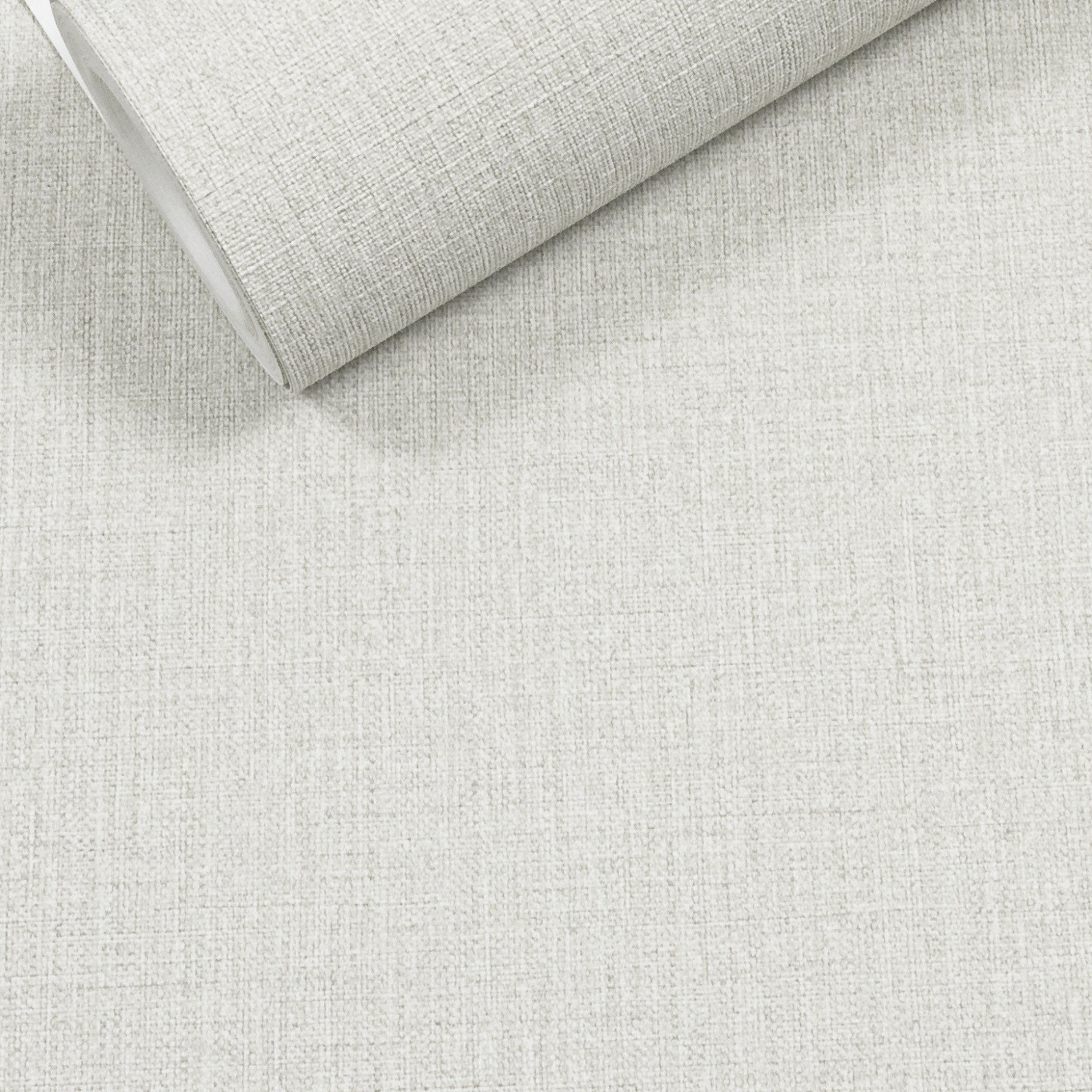 Grey Linen Effect Wallpaper Textured Heavy Weight Slightly  Imperfect Vinyl