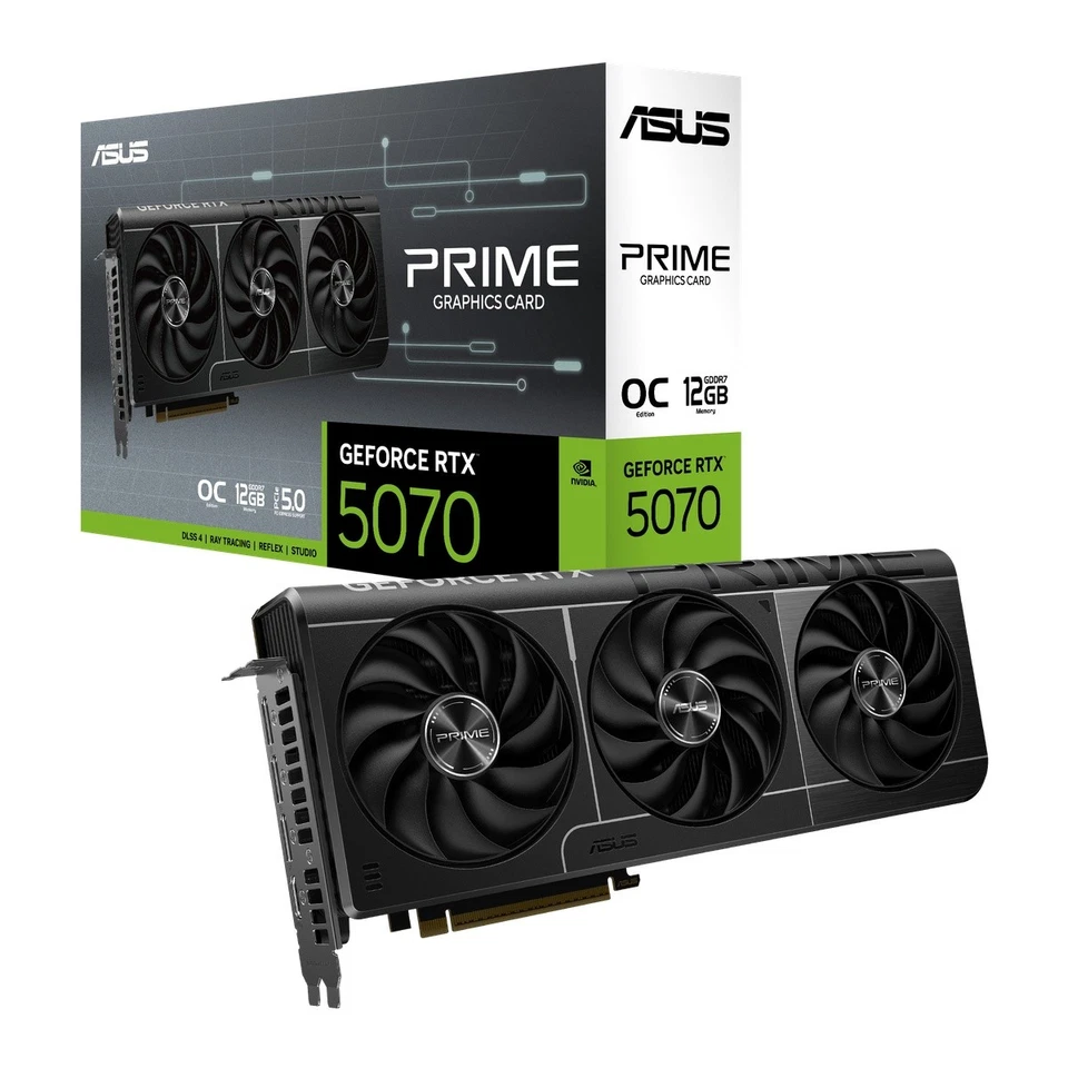 Grafikkarte ASUS Prime GeForce RTX 5070 OC - 12GB GDDR7, HDMI, 3x DP