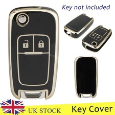 TPU Flip Key Fob Case Cover 2 Button For Vauxhall Opel Astra J Insignia Corsa D