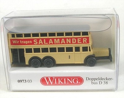 Berliner Doppeldeckerbus D 38 (Salamander)  BVG 1:160 Wiking  097303