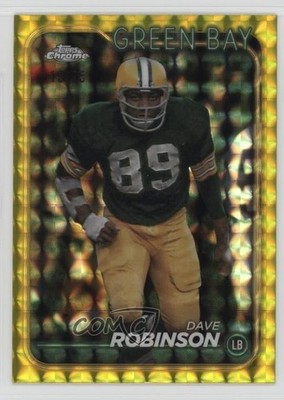 2024 Topps Chrome Yellow Geometric Refractor 15/75 Dave Robinson #76 HOF es5
