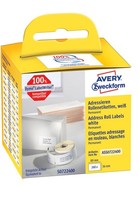 Avery Zweckform Rollenetiketten 89 X 36 Mm Weiß 260 Etiketten