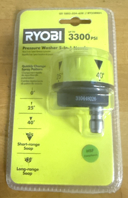 #ad Ryobi Pressure Washer 5 In 1 Nozzle 1003 524 628 3300PSI SEALED $14.99