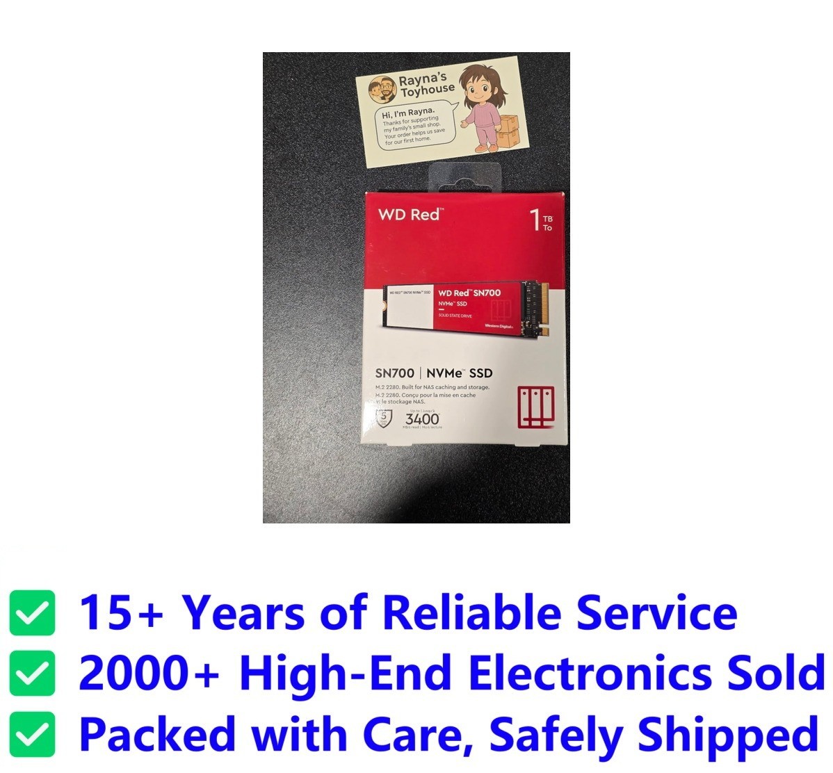 Western Digital WD Red SN700 1TB NVMe SSD M.2 2280 WDS100T1R0C NAS