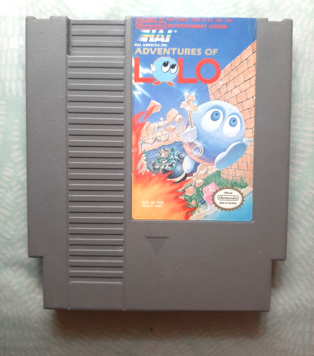 ADVENTURES OF LOLO for Nintendo NES - Nice label, tested & works well!