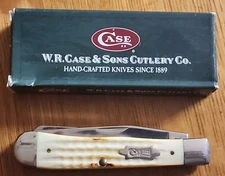 CASE XX USA 2000 AUTUMN PEACHSEED JIGGED BONE LARGE TRAPPER POCKETKNIFE 6254 SS