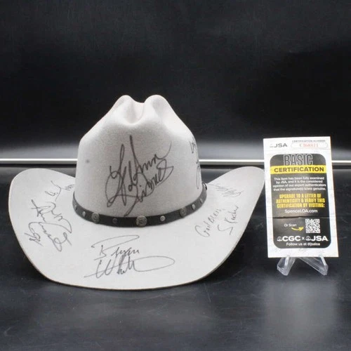 Country Stars Multi-Signed Cowboy Hat Rimes Lynn + Signed Auto JSA COA AZ771