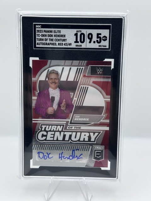 2023 Panini Donruss Elite WWE Dok Hendrix Red Turn Of The Century  /49 SGC 9.5