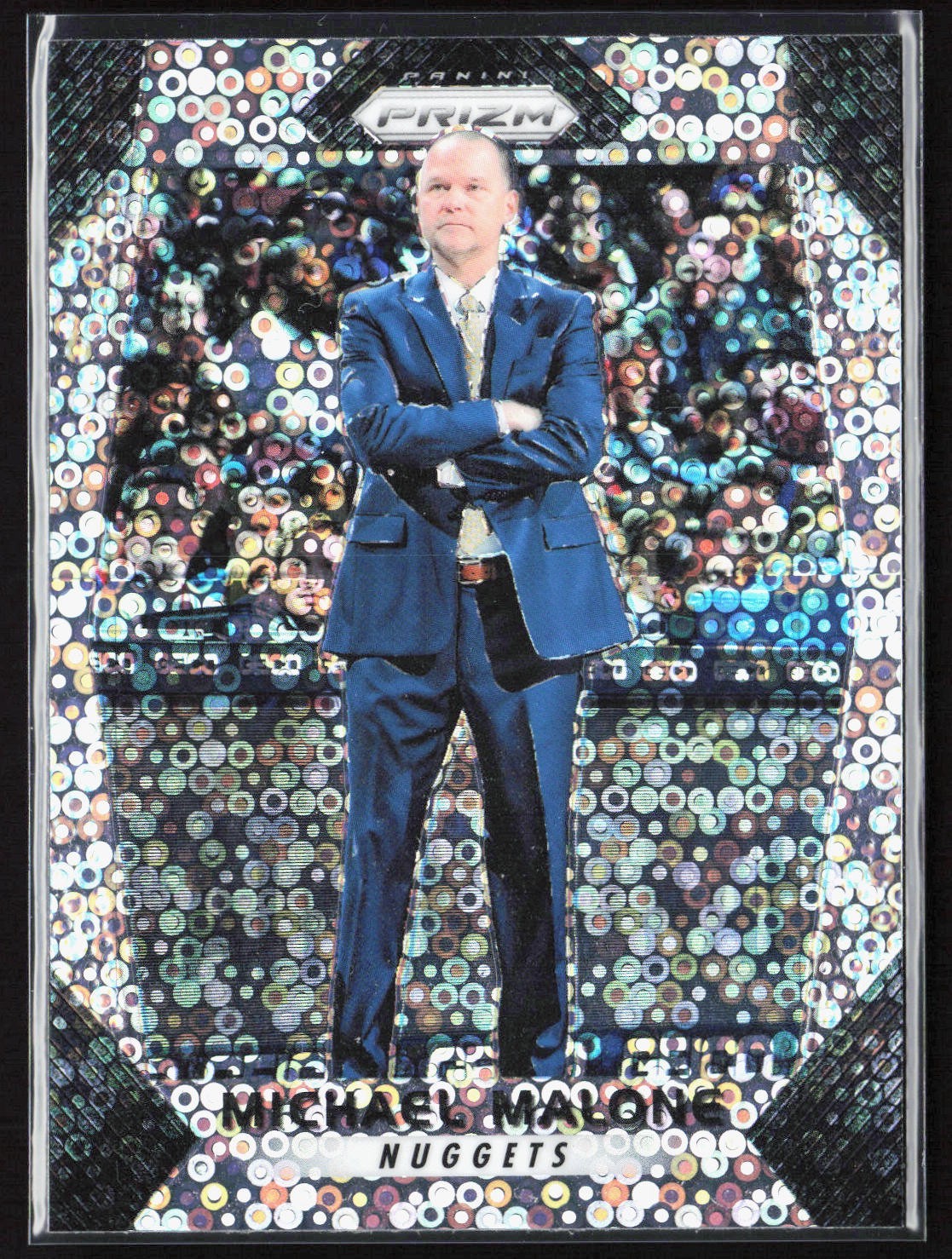 2017-18 Panini Prizm Fast Break Michael Malone Disco #170 Denver Nuggets