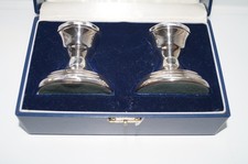 Sterling Silver small candlesticks - Birmingham 1998, weighted, 159g