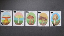 Caribbean 1988 Mi No. 3156 - 3160 Mushrooms Mushrooms Stamped