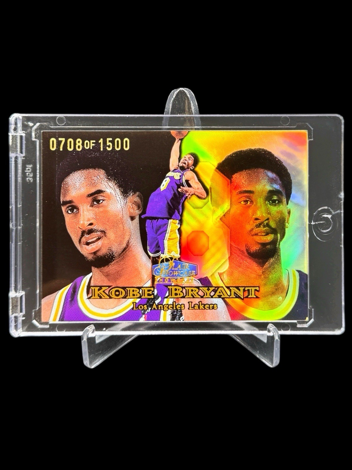 1998 Flair Showcase KOBE BRYANT GOLD REFRACTOR /1500 SHOWPIECE ROW 1🔥RARE SSP🔥