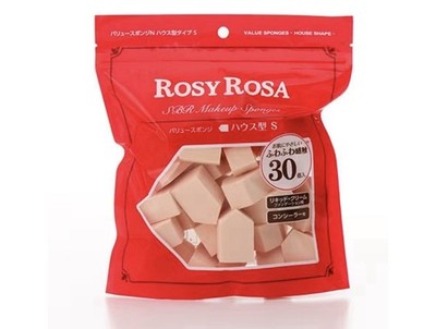 Rosy Rosa Value Sponge N House Type S 30PCS Pink Makeup Sponge Set