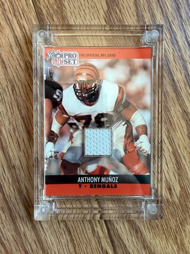 JERSEY FUSION NFL FOOTBALL NFL PRO SET ANTHONY MUNOZ CARD/GAME USED JERSEY PATCH