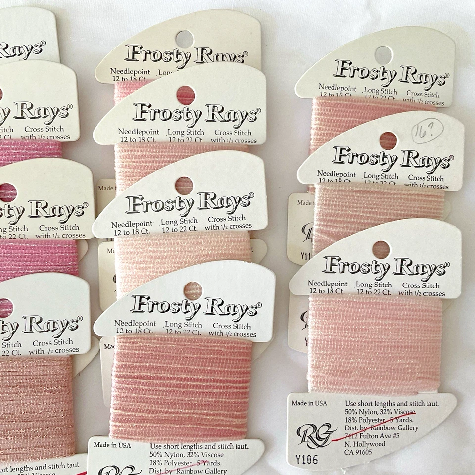 Rainbow Gallery Frosty Rays Thread Lot of 11 Cards Pale Pink Colors New - Image 3 of 4