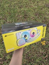 CORSAIR iCUE LINK H100i RGB Liquid CPU Cooler 240mm - QX120 RGB Fans - White