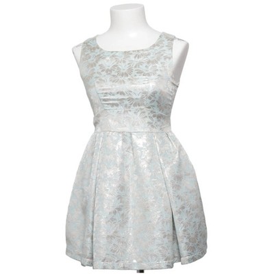 Ai Mei Jia Ren, Kleid, Größe: S, Blau/Gold, Blumen, Damen #VM9