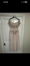 Oasis Embellised Mesh Bardot MIDI Dress Size 8 New with Tags