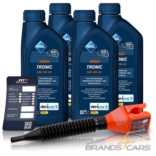 4x 1 L LITER ARAL HIGHTRONIC HIGH TRONIC 5W-40 MOTOR-ÖL MOTOREN-ÖL 32009015