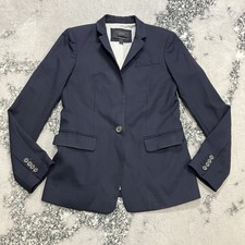 J.Crew Regent Blazer Navy One Button Career Work Jacket Women Size 0