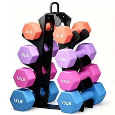 3-Tier 4-Tier Dumbbell Rack for Dumbbells , A-Frame Weight Stand Only, Compact