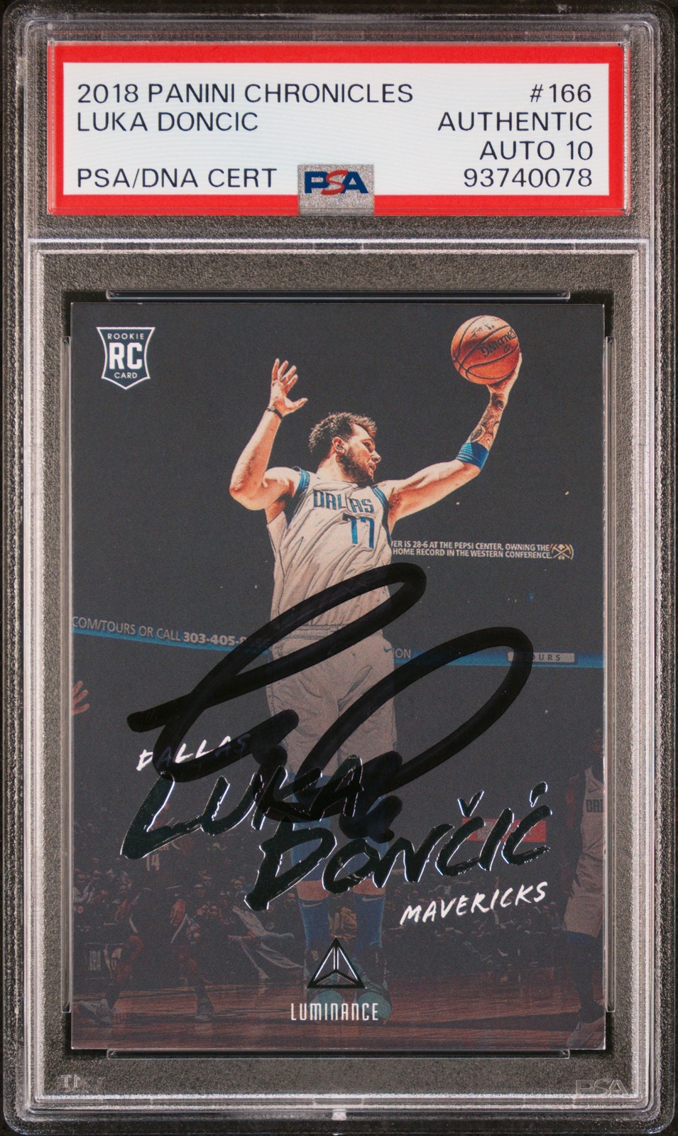 2018 Panini Chronicles #166 Luka Doncic PSA DNA Autograph 10 Signed RC