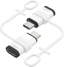 Type C Male To iPhone Port Adapter USB-C To Charge USB Convertor, Black- 2 Pack