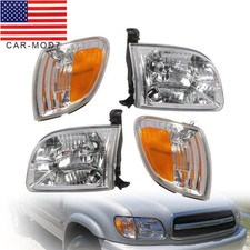 For 2000-2004 Toyota Tundra Headlights Corner Lights Left Right Side Set 4