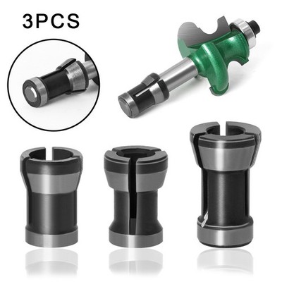 3tlg/Kit Router Bit Fräser Verlängerung Spannzangenfutter Stab Trim 6/6,35/8mm