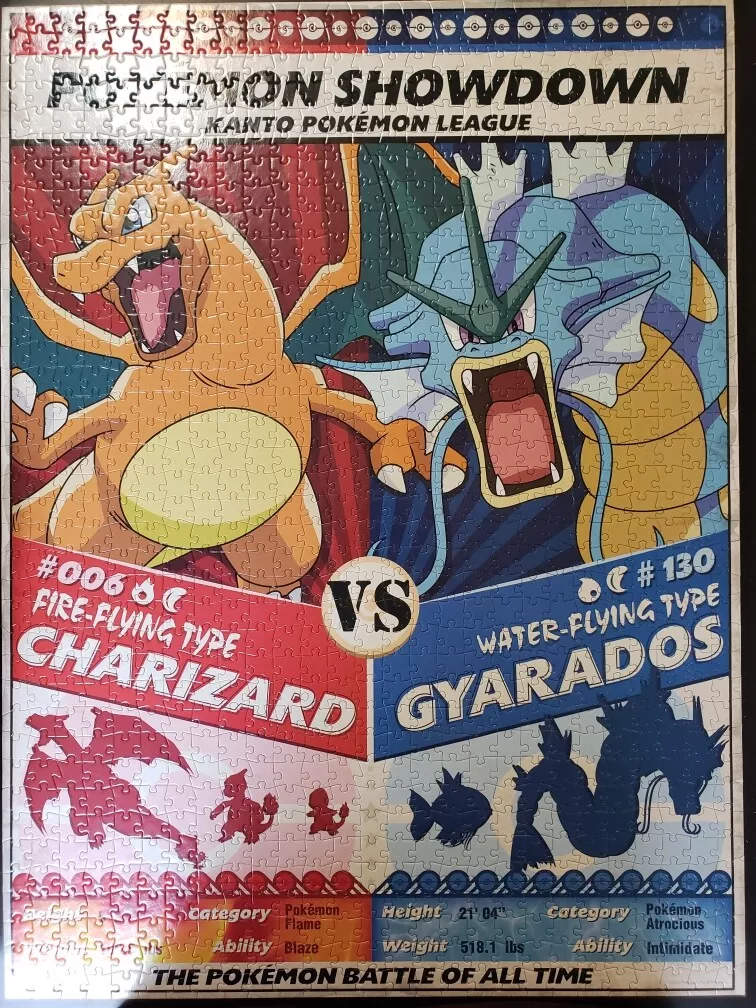 Buffalo Games - Pokemon Showdown: Charizard V. Gyarados - 1000