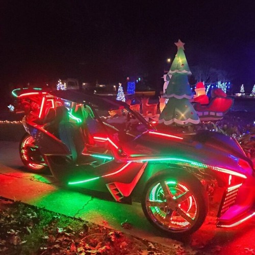 Bluetooth+Remote Polaris Slingshot Hood Lights 8PCS Double Row CHASING Strips - Picture 4 of 48