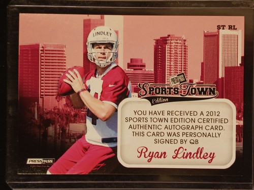 /50 Red 2012 Press Pass Sports Town Edition Ryan Lindley Holo Foil Autograph RC - Picture 2 of 2