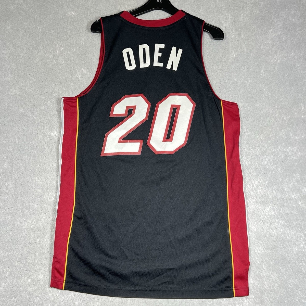 VTG Adidas 2013-14 Greg Oden #20 NBA Miami Heat Jersey Black