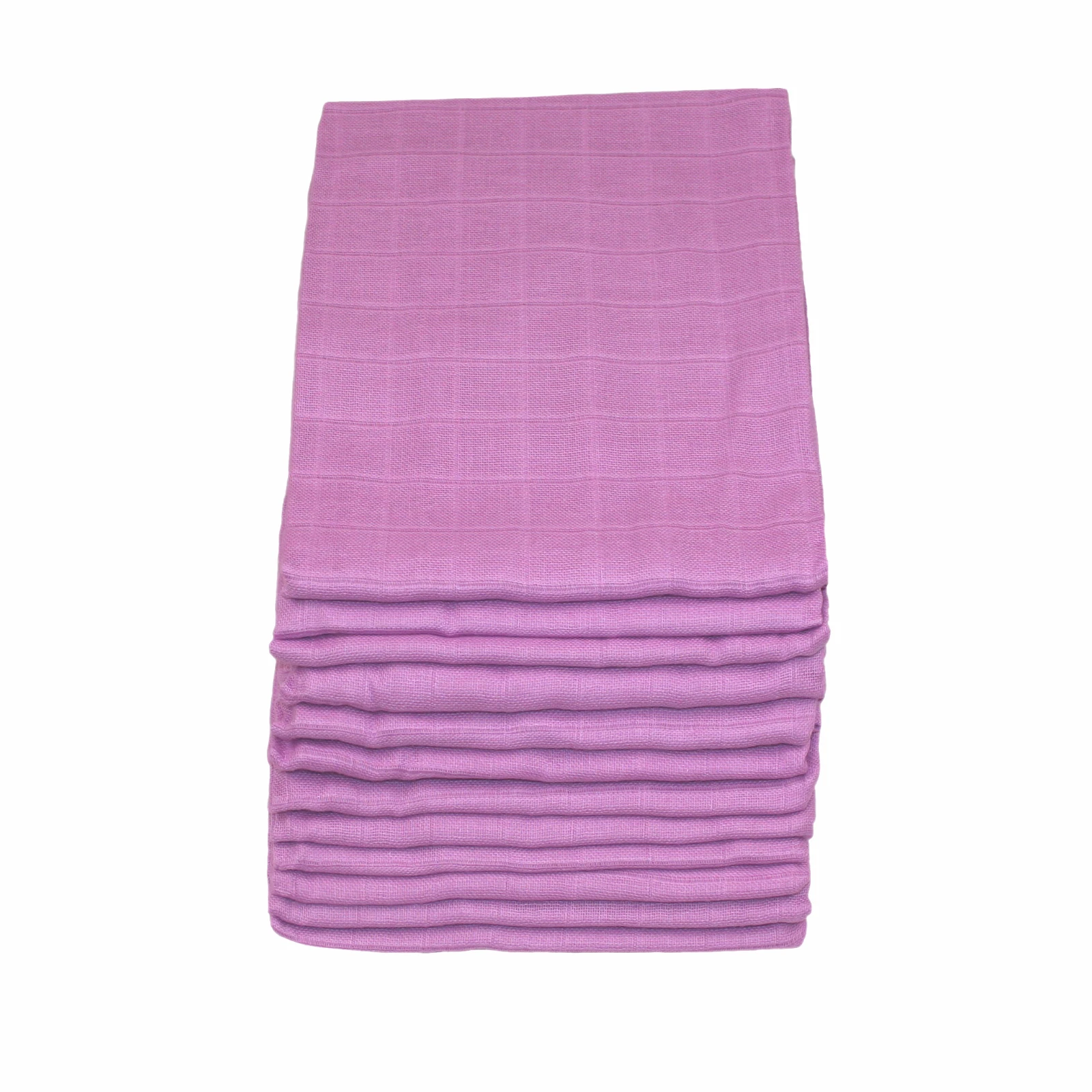 MuslinZ 12PK Baby Muslin Squares Cloths 70cms 100% Pure Soft Cotton Violet