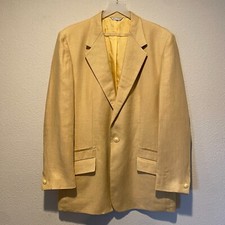 Vintage Gianni Versace Linen Blazer EU 52 US 42 Made in Italy Camel Old Money