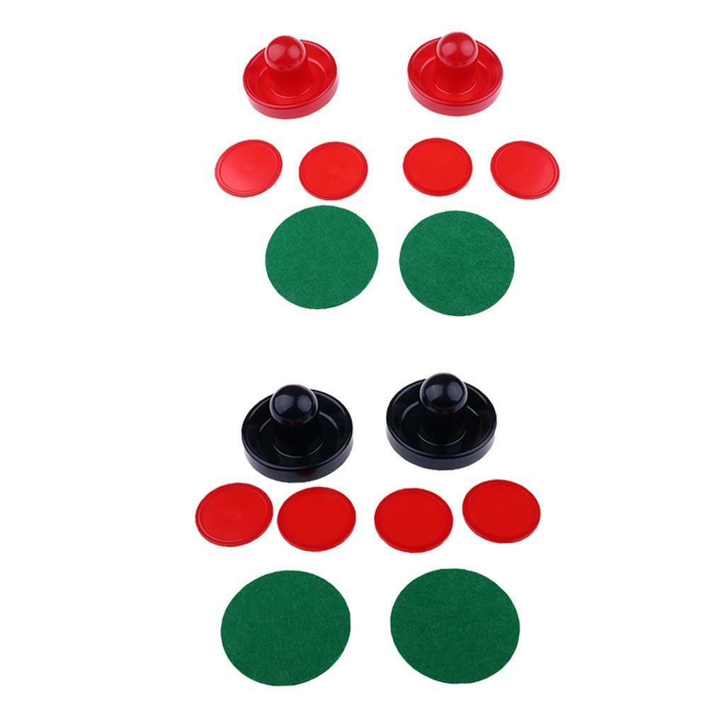 Two Air Hockey Felt Pushers Goalkeeper Plus Four Pucks Sets Sports eBay