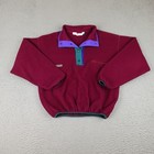 Vintage Columbia Fleece Jacket Womens Large Pink Purple Snap Made In USA 90s