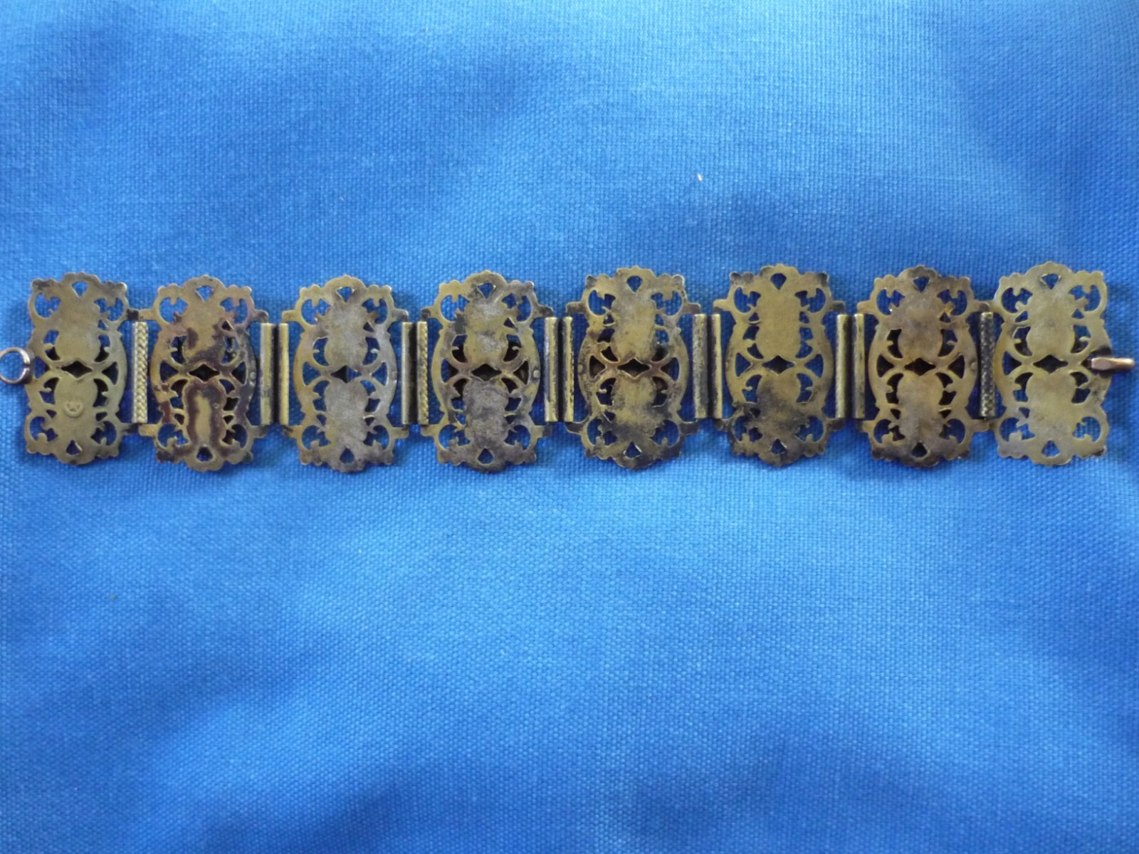 Vintage Middle Eastern Bracelet- Hinged Panels-El… - image 2