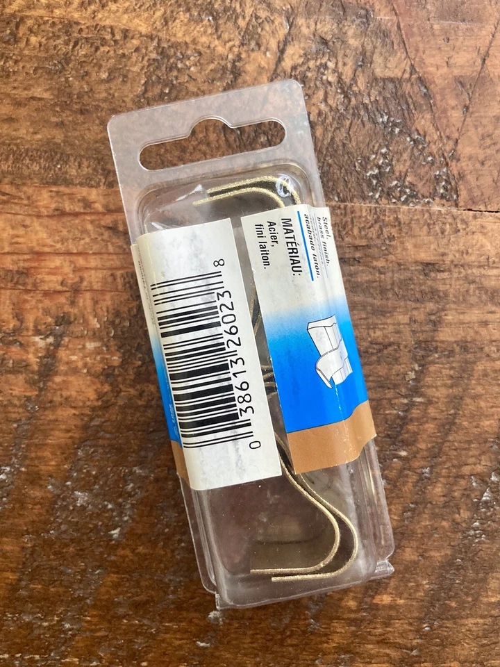 NUEVO Antiguo Stock National Hardware Ganchos Moldura Latón 75 Lb Paquete de 4 V2544 N260-232 Foto 2 de 4